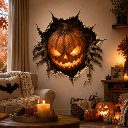 ⏳ Last Day 49% OFF – 🧙‍♀️ Halloween Witch Break-In 3D Wall Decal | Realistic Cracked-Wall Illusion with Reaching Hands, Dramatic Witch Artwork & Easy Peel-and-Stick Design 🎃✨
