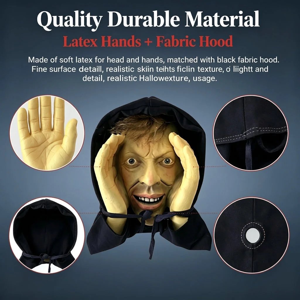 Halloween peeping prop for home and haunted house