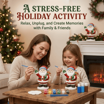 ⏳ Last Day 49% OFF – 🎨 Beginner-Friendly Christmas Paint-Your-Own Figurine Kit Collection | Complete Kit with Unpainted Figurine, Paints, Brushes & Mixing Palette Included 💕