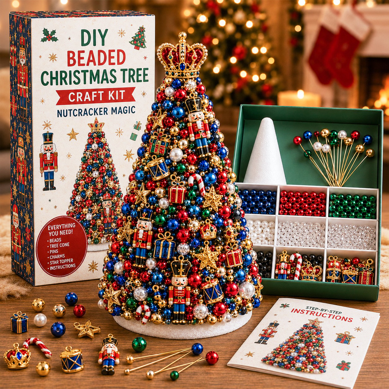 🔥Last Day 49% OFF - 🎄✨ DIY Beaded Christmas Tree Craft Kit(📦Buy 2 Free Shipping)