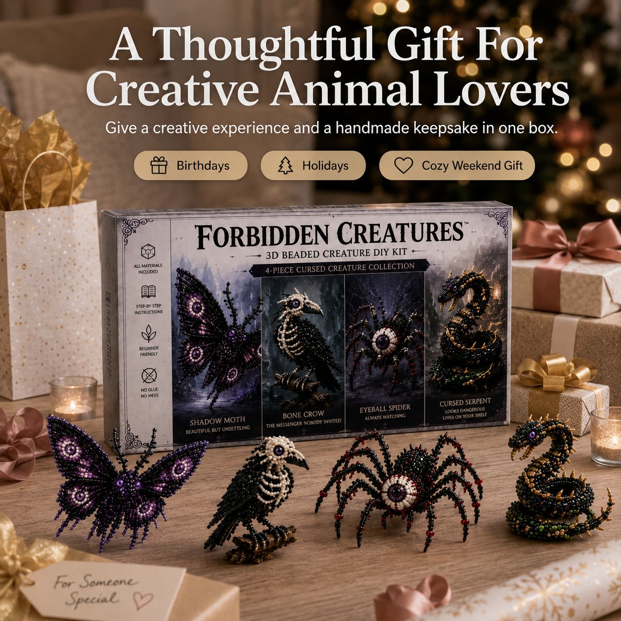 Enchanted 3D Beaded Animal DIY Family Craft Kit