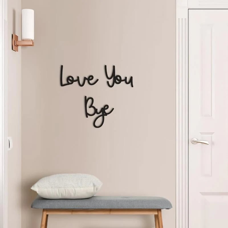 "Love you Bye" ✨Wooden Wall Hanging Sign Decoration - No Wall Damage