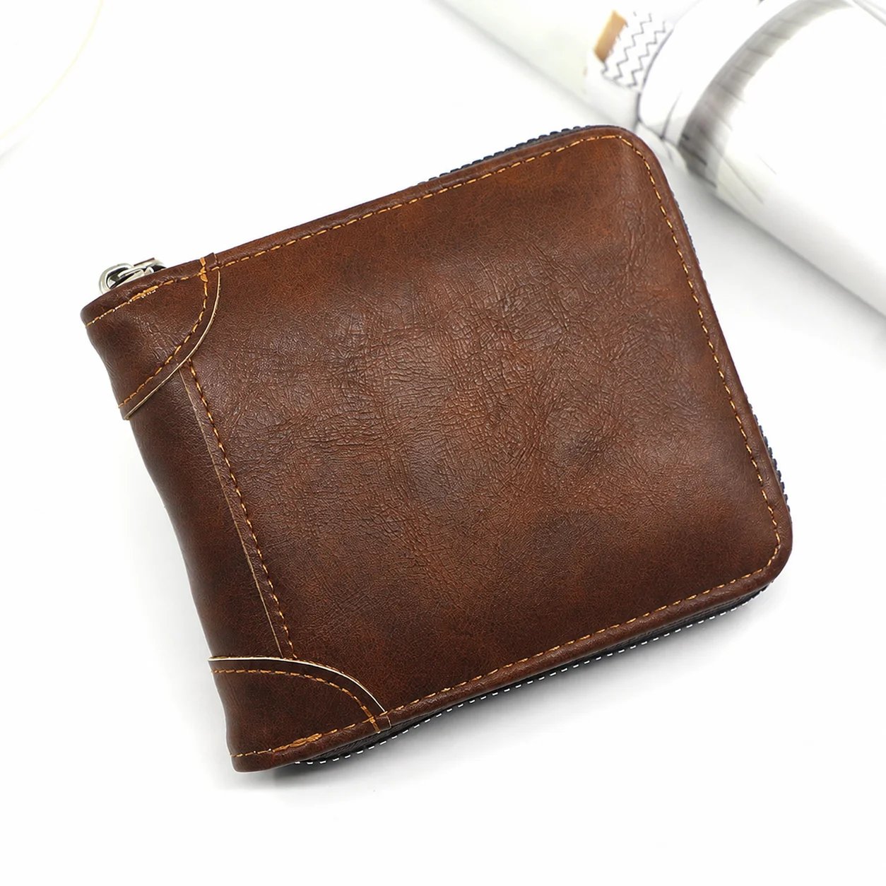 🔥LAST DAY 49% OFF🔥💼 Vintage Zip Wallet, Bifold Card Coin Purse