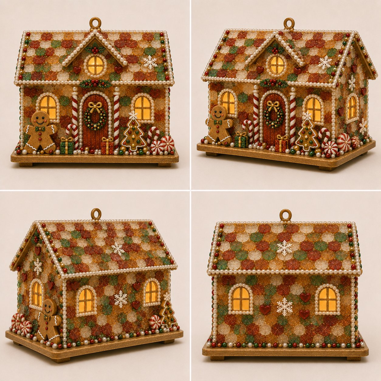 ⏳ Last Day 49% OFF – 🏡 Beginner-Friendly DIY Glowing Coastal Glass-Style Christmas Cottage Kit Collection | Complete Kit with Sea Glass-Style Pieces, Pearl Beads & Step-by-Step Guide Included 💕