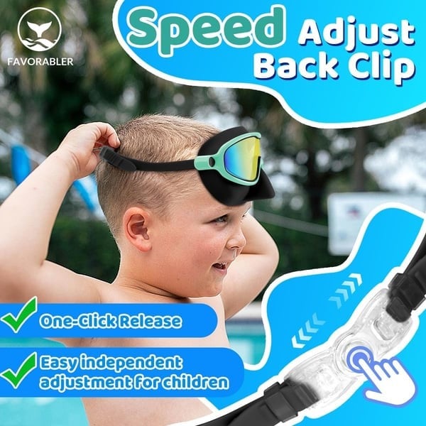 🏊‍♀️ Buy 1 Get 1 Free🏊‍♀️-HD children's large frame waterproof and anti-fog swimming goggles🏊‍♀️