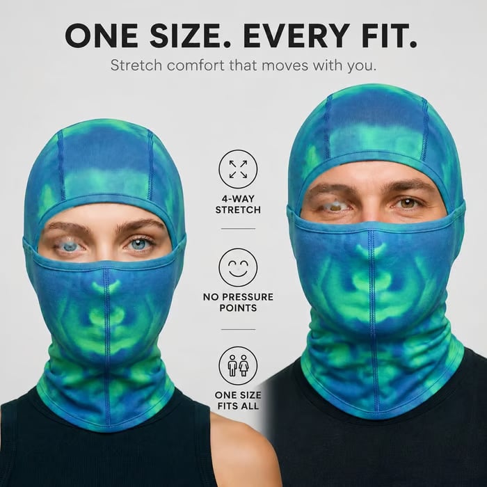 VOID V2 Reversible Thermal Balaclava Thermochromic Color Shift Face Mask for Outdoor Sports & Avant-Garde Street Style