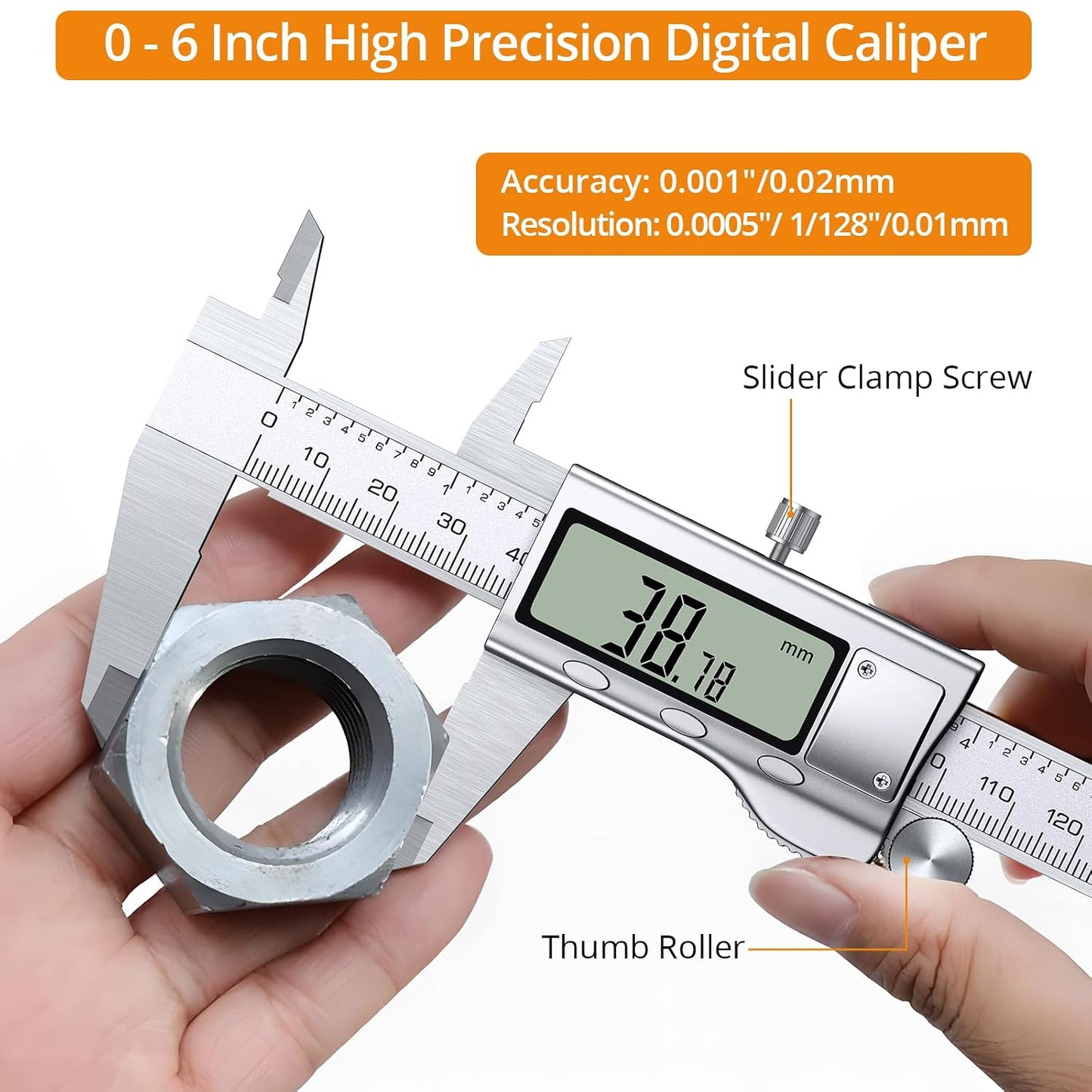 6 inch/150mm High‐Precision Stainless‐Steel Digital Vernier Caliper
