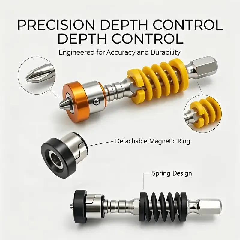 5-Pack Magnetic Quick-Release Drill Bits