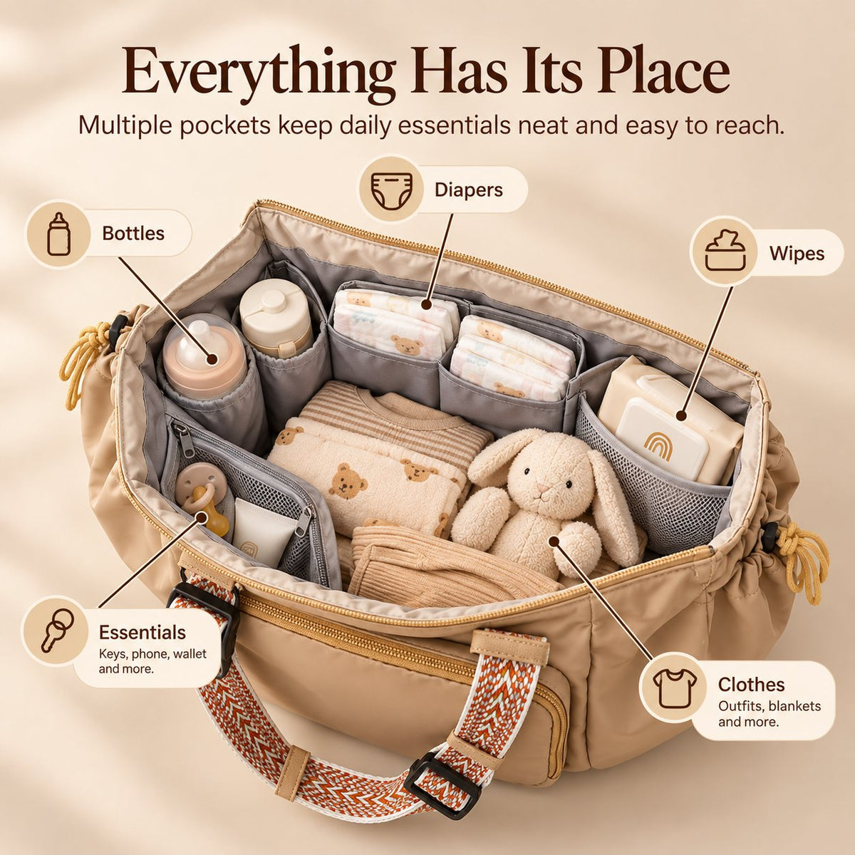 👜 Multi-Use Mommy Tote Bag
