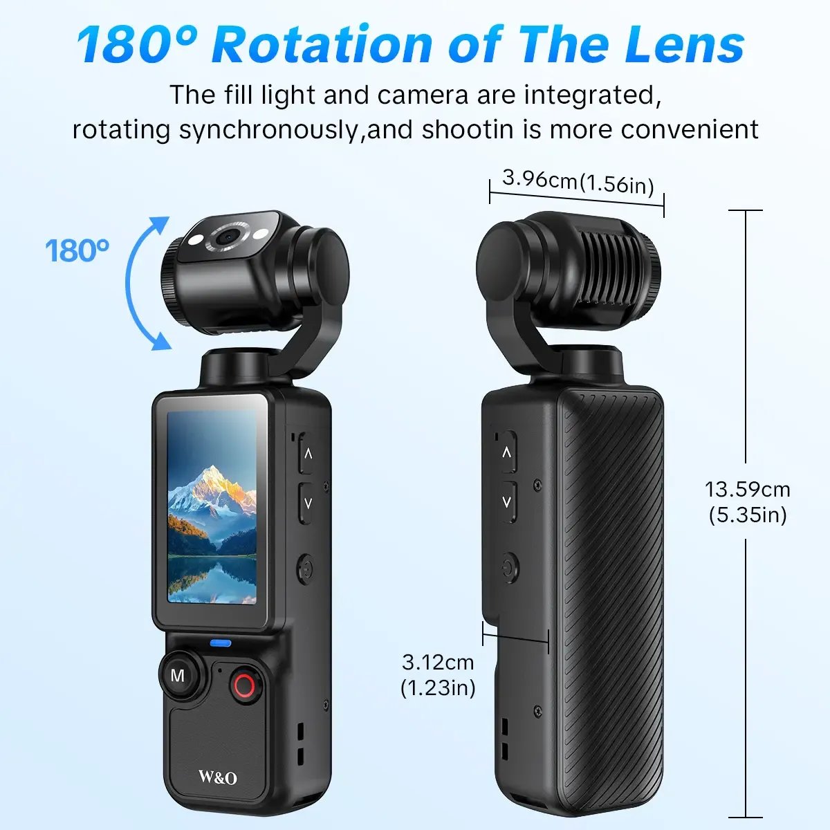 🎥 Upgraded Vlogging Camera – 180° Rotating Lens, Full-Body Video Recorder for Travel, Daily Life & Content Creation