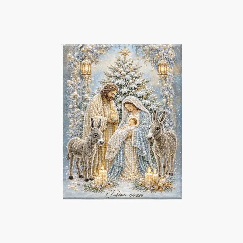 Nativity Scene Diamond Painting Kit – Christian Christmas Faith Art DIY Craft for Home Decor, Family Activity & Handmade Gifts