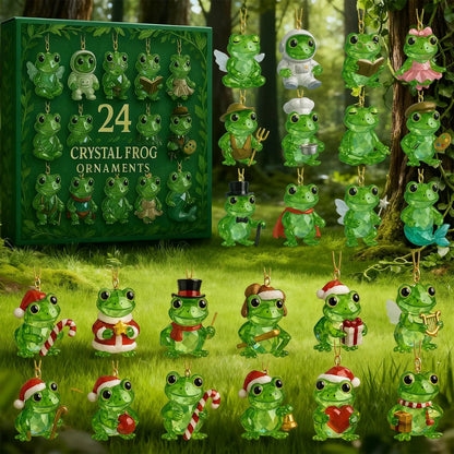 🐸 Frog Advent Calendar 2026 – 24 Days Crystal Forest Frog Ornaments