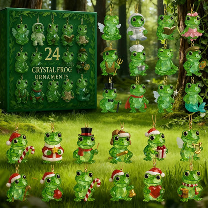 Frog Advent Calendar 2026 – 24 Crystal Forest Frog Ornaments