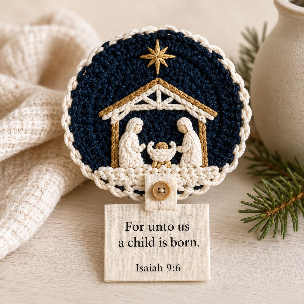 🔥LAST DAY 49% OFF - 🧶Nativity Crochet Coaster DIY Kit