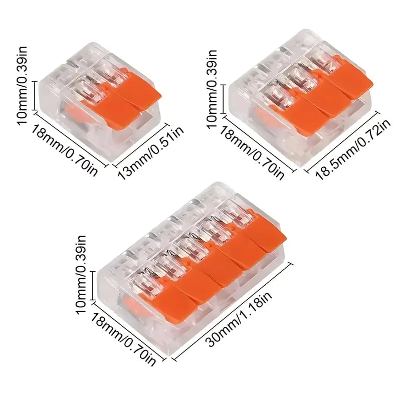🔥 Electrical Quick Connectors Kit (75 Pcs) – Safe, Fast 2/3/5 Port Lever Wire Connectors⚡