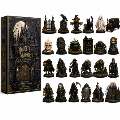 Haunted Manor Halloween Countdown Calendar 2026 – 24 Nights of Terror Gothic Miniature Collectibles