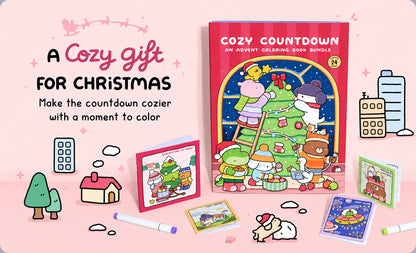 🎄LAST DAY 50% OFF - 🎁🎨 24-Day Christmas Countdown Mystery Box mini Coloring Book Set(📦Buy 2 Free Shipping)