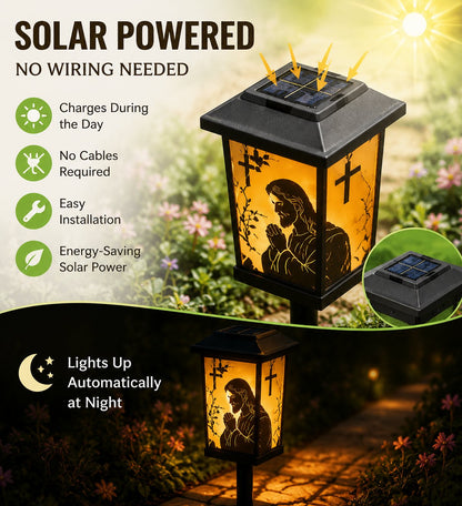 🔥LAST DAY 50% OFF-✝️ Faith Garden Solar Light — Illuminate Your Garden With Faith, Hope & Heavenly Warmth ✨