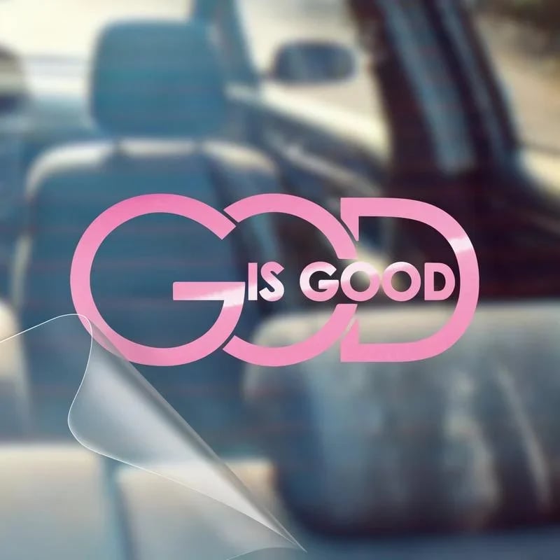 🙏 'God Is Good' Christian Car Decal Sticker | Premium Religious Décor