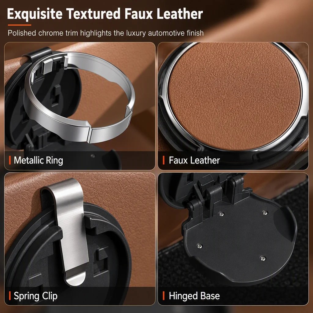 Foldable Car Cup Holder with Hook – 5 Interior Colors