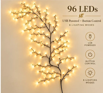 ✨ Flexible LED Branch Lights | Remote-Controlled Holiday Wall Decor(📦Buy 2 Free Shipping)