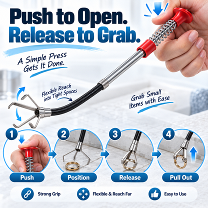 🦀 Flexible 4-Claw Grabber Tool – 60 cm / 90 cm