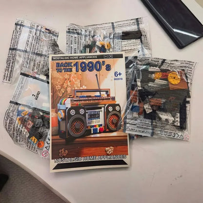 🔥49% OFF TODAY | Retro Vintage Radio Building Block Set – 554 Pcs DIY Nostalgic Music Player Display Model