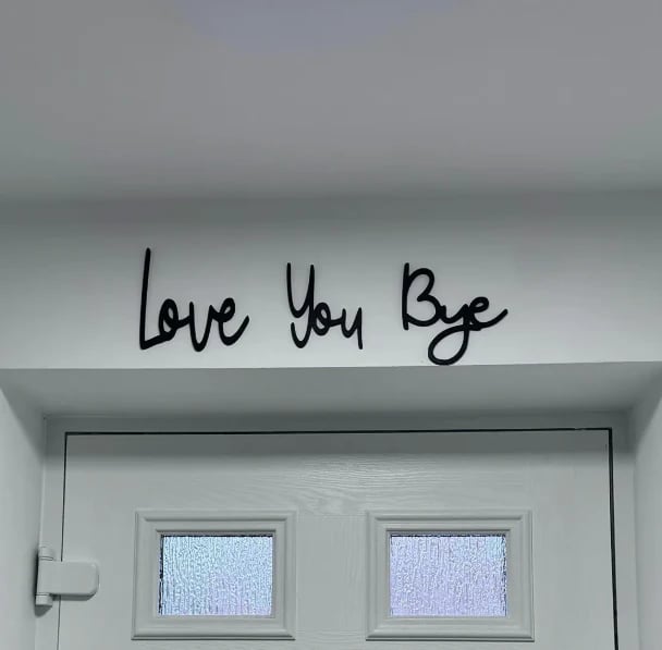 "Love you Bye" ✨Wooden Wall Hanging Sign Decoration - No Wall Damage
