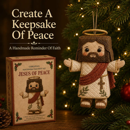 ⏳ Last Day 49% OFF – ✝️ Beginner-Friendly DIY Christian Block Figure Patchwork Ornament Kit Collection | Complete Kit with Pre-Cut Fabrics, Padded Ornament Form & Step-by-Step Guide Included 💕