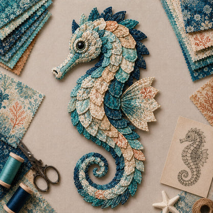 ⏳ Last Day 49% OFF – 🌊 Beginner-Friendly DIY Layered Ocean Wildlife Patchwork Art Kit | Complete Kit with All Tools & Step-by-Step Guide Included 💕