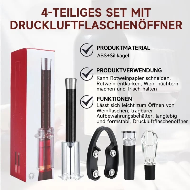 🎉🔥Air Pump Cork Remover Wine Bottle Opener Set