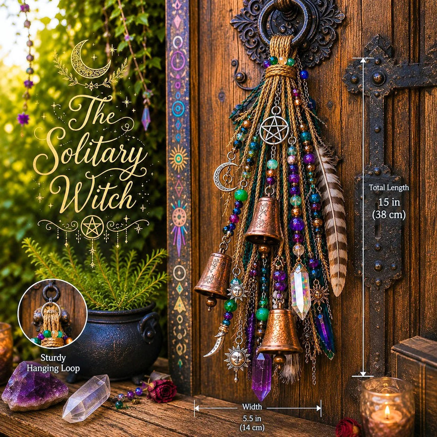 Witchy Door Charm size detail