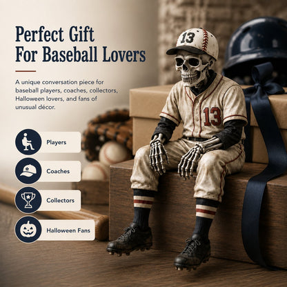 ⭐HOT SALE 49% OFF - ⚾Baseball Skeleton Shelf Sitter – He Stayed in the Game a Little Too Long 💀