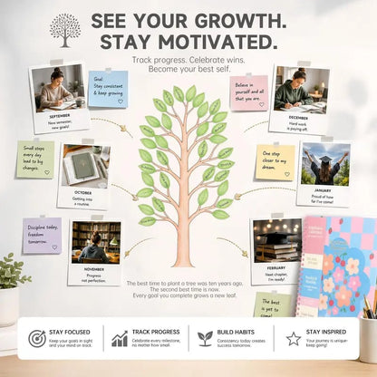 🧑‍🏫📔Shuttle Art Academic Year Planner | July 2026- June 2027, Growth Tree Design For School year(📦Buy 2 Free Shipping)