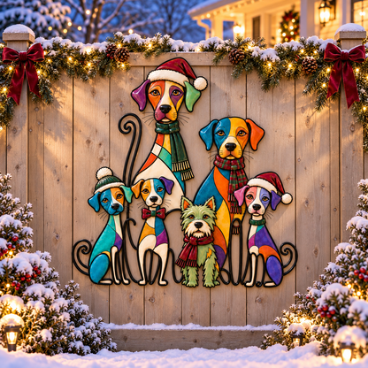 2026 Christmas Dog/Cat Family – A Colorful Holiday Welcome for Dog Lovers