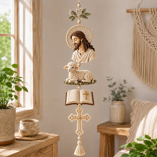 ✝️Blessed Faith Hanging Cascade – Finished Ornament or DIY Crochet Kit