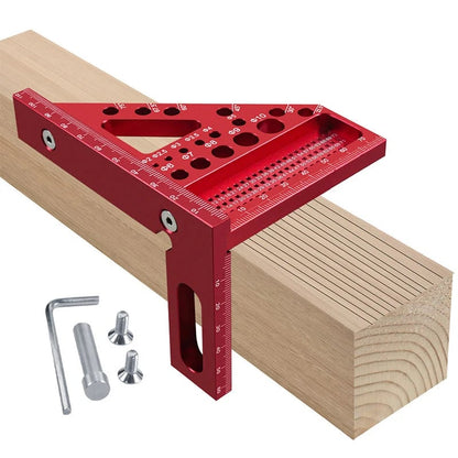 📐 Aluminum Triangle Square for Woodworking | Red & Blue