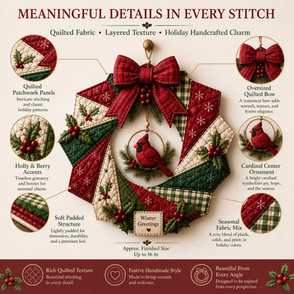 ⏳ Last Day 49% OFF – 🎄Beginner-Friendly DIY Christmas Fabric Wreath Kit Collection | Complete Kit with Coordinated Fabrics, Wreath Materials & Step-by-Step Guide Included 💕