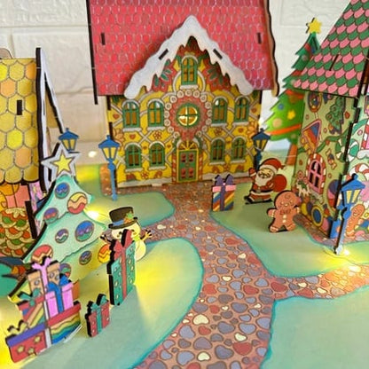 🎄12 days of painting. One village that glows.🖌️🎅
