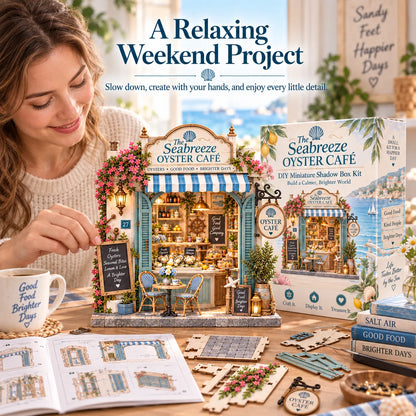 🌊🦪 The Seabreeze Oyster Café™-DIY 3D Miniature Coastal Café Kit