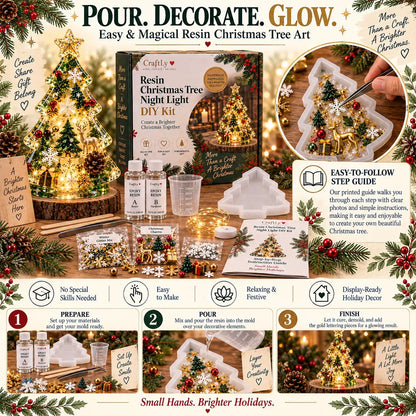 🎄 Christmas Craft Sale: 50% OFF – Resin Tree Night Light DIY Kit