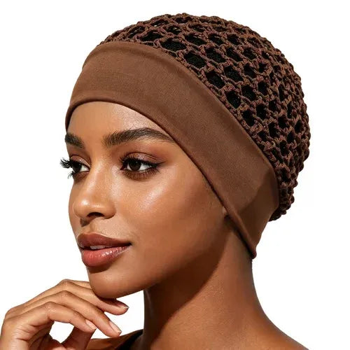 🌹🌙 3-Piece Stretchy Wide-Edge Sleeping Cap Set