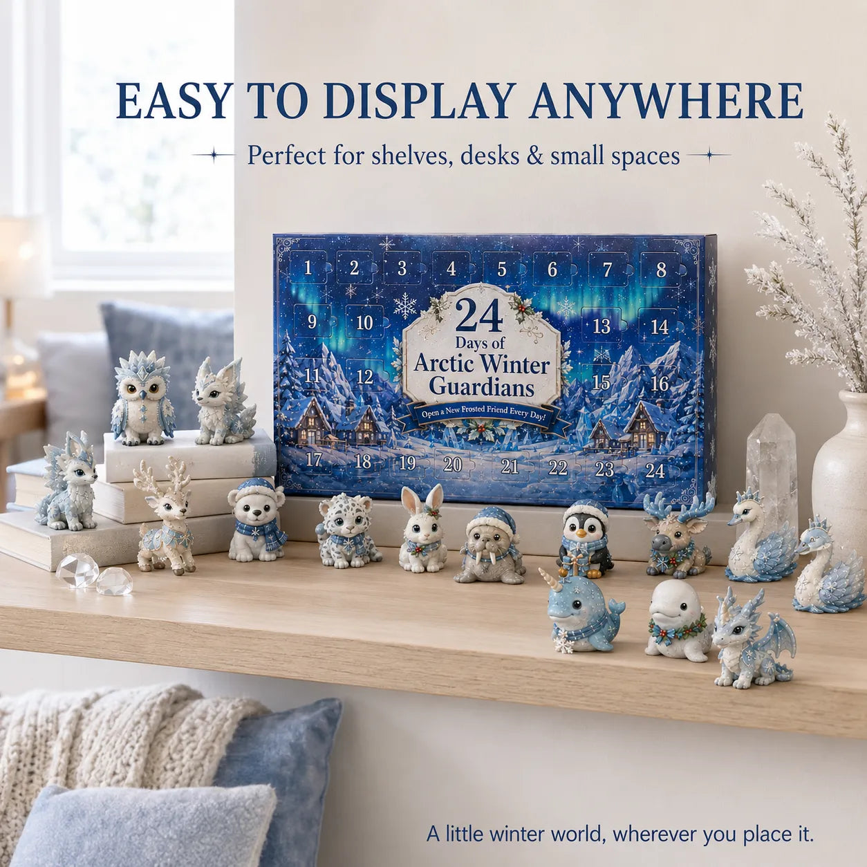 ⏳ Last Day 49% OFF – ✨ 24-Day Fantasy Guardian Advent Calendar Collection | 24 Unique Mini Collectible Characters with 4 Magical Themes for Daily Surprises & Display 🌲🌊