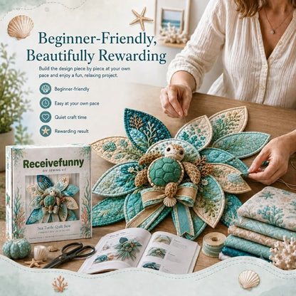 ⏳ Last Day 49% OFF – 🌊 Beginner-Friendly Oversized Ocean Animal Quilted Bow Sewing Kit | Complete Kit with All Tools & Step-by-Step Guide Included 💕