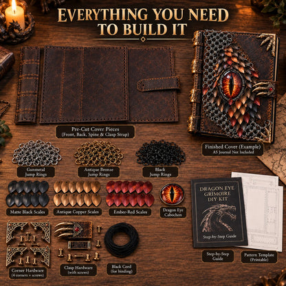 🐉 Dragon Eye Grimoire Cover DIY Kit