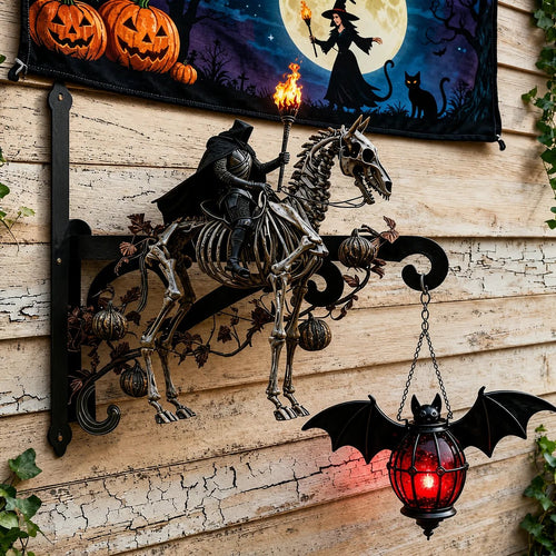 Halloween Decorative Wall Hook - Spooky Outdoor Metal Hanger For Porch & Garden Decor