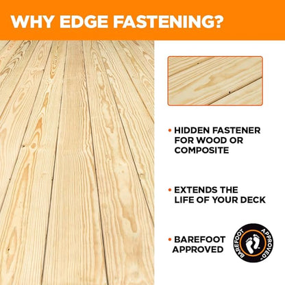 Deck Tool for Edge Fastening Installation, 1/16" Spacing, Fits 5-1/4-5-3/4" Wood Decking