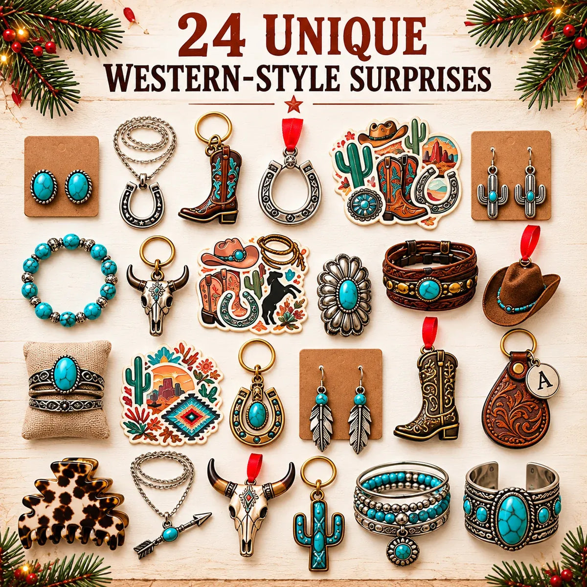 ⏳ Last Day 49% OFF – 🤠 Cowgirl Christmas Advent Calendar | 24 Days of Western-Inspired Surprises 🎄