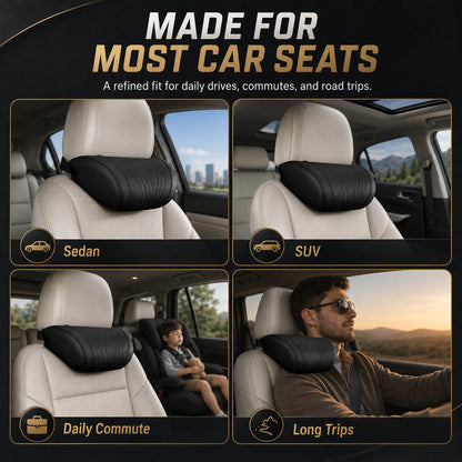 🚗💤 Relieve Driving Fatigue! Universal Memory Foam Car Headrest Neck Pillow, Ergonomic Support Auto Neck Cushion for Long Road Trips