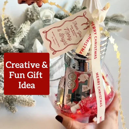 🎄 DIY Christmas Bulb Gift Jars – Fill with Love, Gift with Joy! 🎁